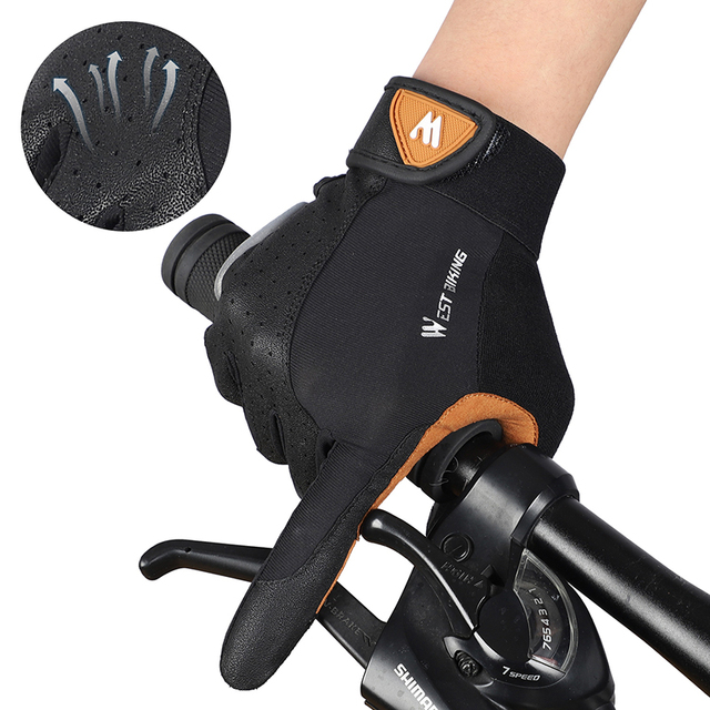 Rękawiczki rowerowe WEST BIKING - pół palca, antypoślizgowe, letnie, oddychające - Wianko - 5