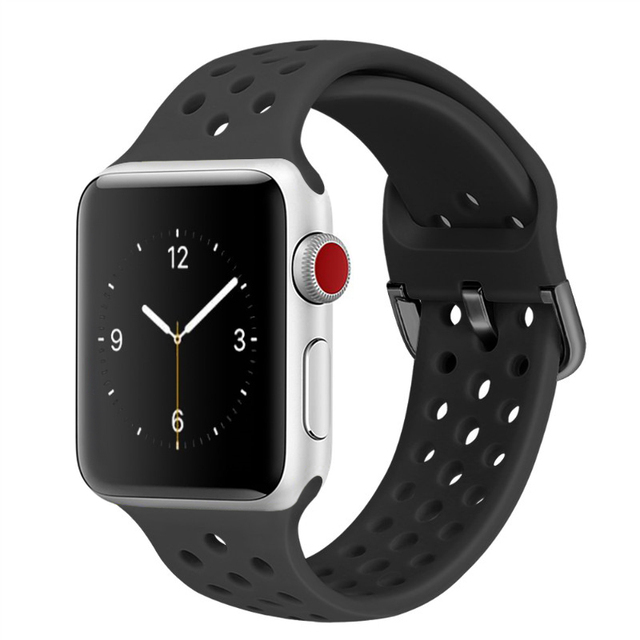 Pasek sportowy z miękkiego silikonu do zegarka Apple Watch IWatch 45mm 41mm 44mm 40mm 42mm 38mm - Wianko - 2