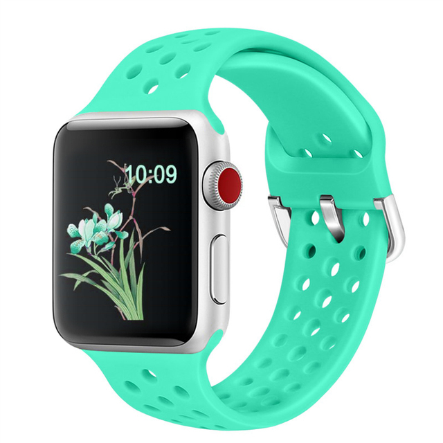 Pasek sportowy z miękkiego silikonu do zegarka Apple Watch IWatch 45mm 41mm 44mm 40mm 42mm 38mm - Wianko - 4