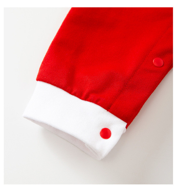 Jesienne kombinezony świąteczne dla dzieci - Romper bawełniany unisex w kolorze czerwonym, dla maluchów od 0 do 12 miesięcy - Wianko - 14