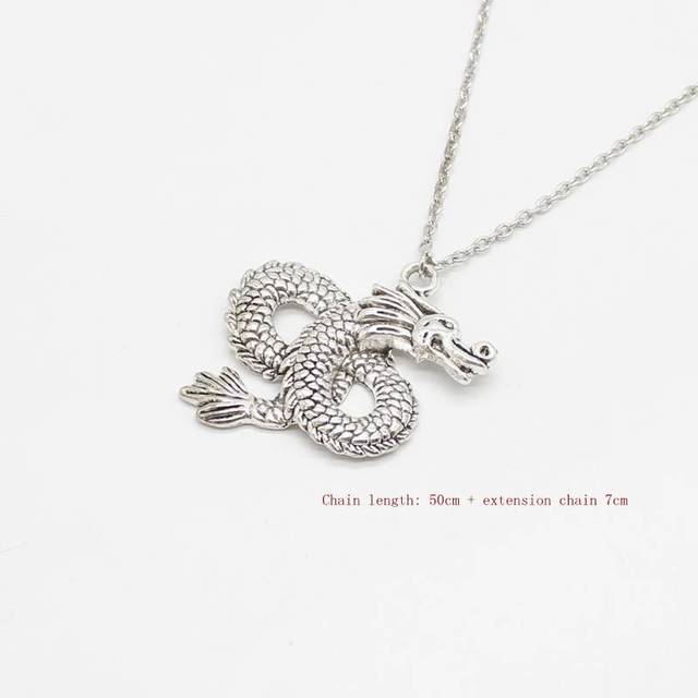 Naszyjnik z metalowym aniołem, tygrysem, czterolistną koniczyną i jednorożcem - nowoczesna biżuteria unisex - Wianko - 7