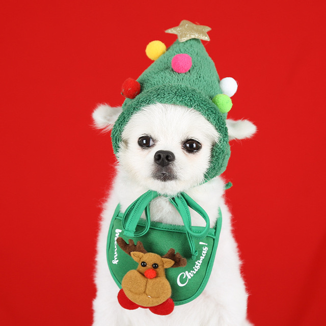 Kapelusz Pet Christmas Hat dla psa - urocze poroże, idealne śliniaczki i pluszowy dekoracyjny strój dla szczeniaka w kształcie psa Boank - Wianko - 5