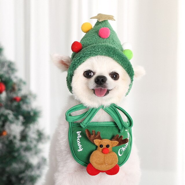 Kapelusz Pet Christmas Hat dla psa - urocze poroże, idealne śliniaczki i pluszowy dekoracyjny strój dla szczeniaka w kształcie psa Boank - Wianko - 2