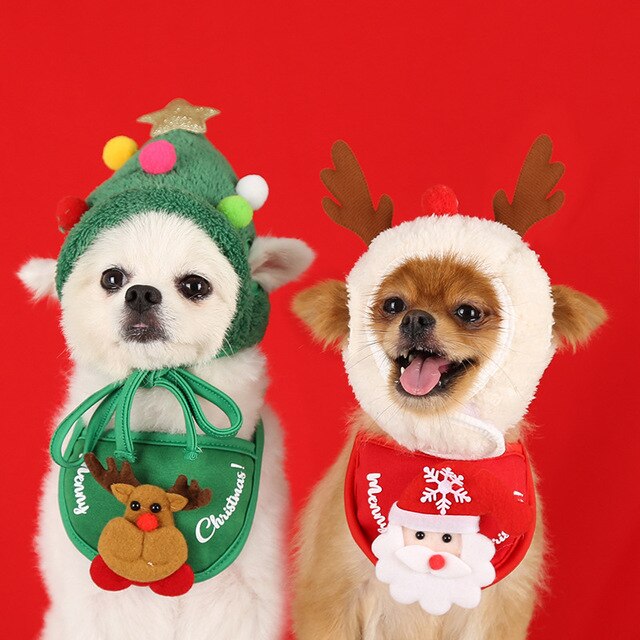 Kapelusz Pet Christmas Hat dla psa - urocze poroże, idealne śliniaczki i pluszowy dekoracyjny strój dla szczeniaka w kształcie psa Boank - Wianko - 4