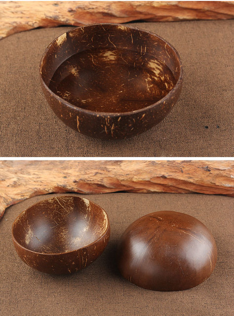 Miska kokosowa drewniana łyżka sałatki owocowe makaronu zupa mieszanie - Wianko - 19