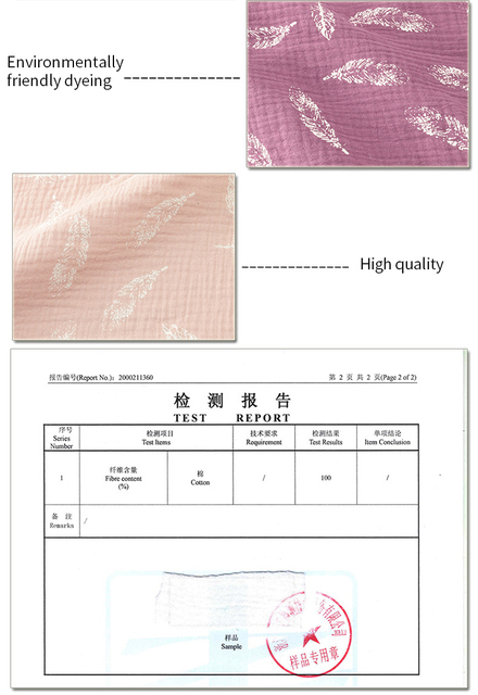 Bawełniana tkanina o wymiarach 100*135cm, dwuwarstwowa gaza, krepa, plisowana, idealna do robótek DIY i piżam - Wianko - 3