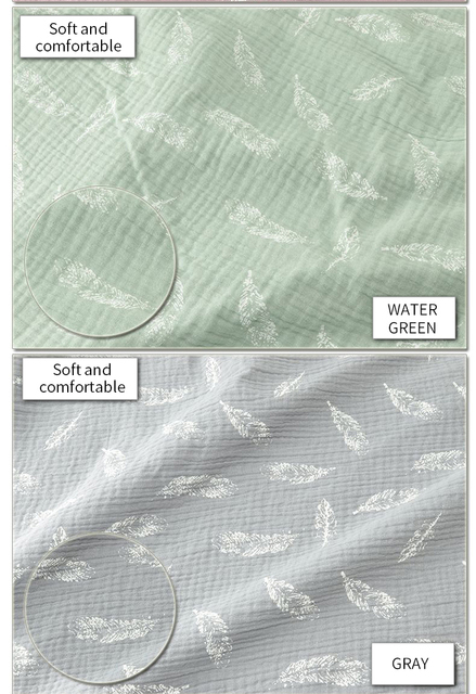Bawełniana tkanina o wymiarach 100*135cm, dwuwarstwowa gaza, krepa, plisowana, idealna do robótek DIY i piżam - Wianko - 9