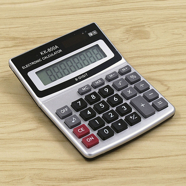 Metalowy kalkulator biurkowy KK-800A hurtowniczy 8-cyfrowy komputer biznesowy - Wianko - 3