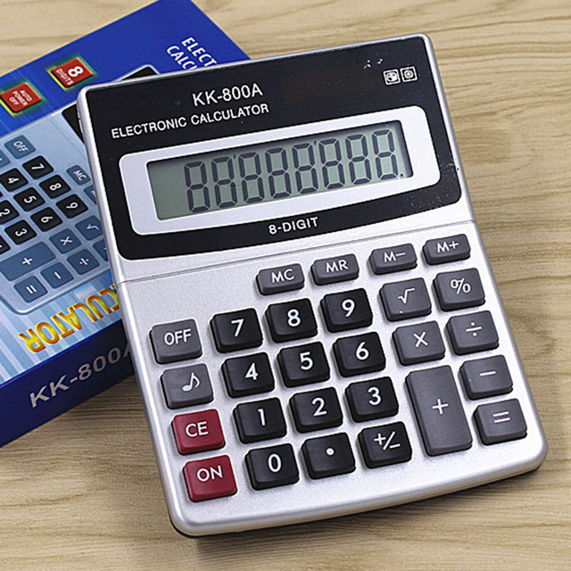 Metalowy kalkulator biurkowy KK-800A hurtowniczy 8-cyfrowy komputer biznesowy - Wianko - 2