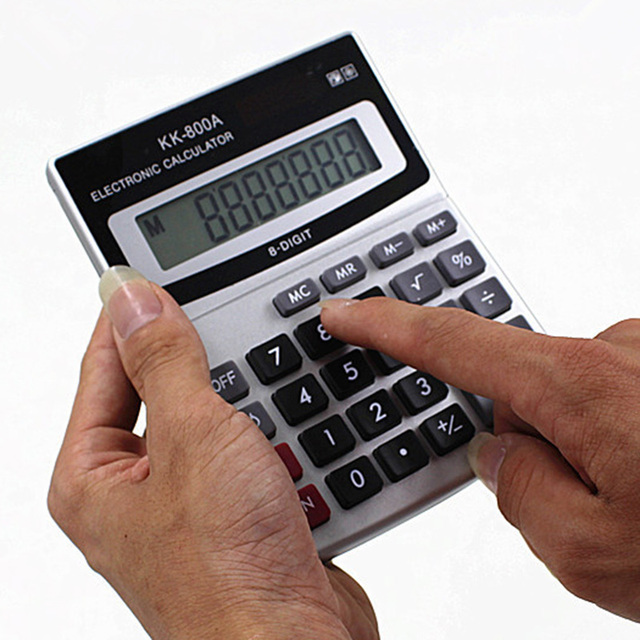 Metalowy kalkulator biurkowy KK-800A hurtowniczy 8-cyfrowy komputer biznesowy - Wianko - 1