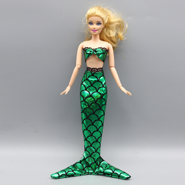 Lalka Barbie - Ręcznie robiona suknia na przyjęcie, koszula i trendy sukienka syreny - akcesoria ubrania dla lalek - Wianko - 1