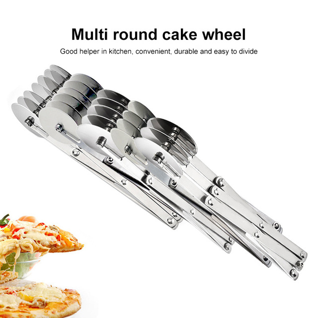 Rozdzielacz do ciasta z regulowanym nożem o 3-7 kołach - elastyczny narzędzie kuchenne do pieczenia pizzy - Wianko - 1