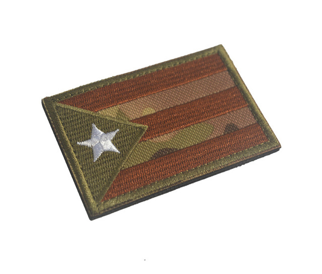 Haftowane naszywki portorykańskiej flagi na ubrania i plecaki - Morale Army Armbands - Wianko - 6