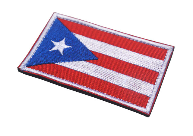 Haftowane naszywki portorykańskiej flagi na ubrania i plecaki - Morale Army Armbands - Wianko - 3