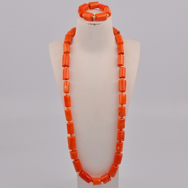 Biały zestaw afrykańskich koralików imitujących perły - biżuteria ślubna naszyjnik Party - Wianko - 60