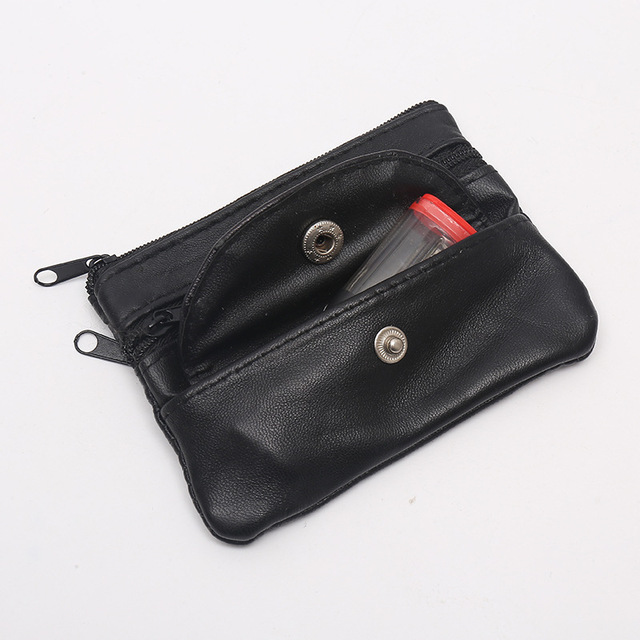 Skórzane portfele jednokolorowe dużej pojemności z etui na klucze i karty - Urban stylowa - Wianko - 3