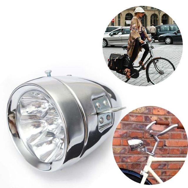Lampa przednia Vintage Retro rower 7 LED reflektory - Wianko - 2