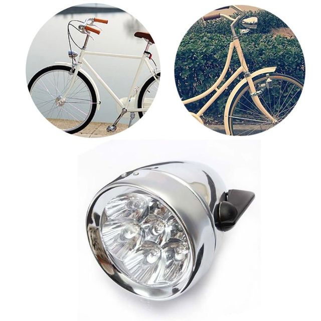 Lampa przednia Vintage Retro rower 7 LED reflektory - Wianko - 4