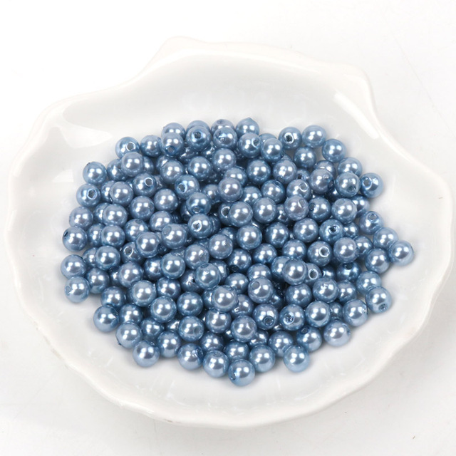 Koraliki imitujące perły ABS 28 kolorów okrągłe szyciowe DIY - 50-500 sztuk (4/6/8/10mm) - Wianko - 14
