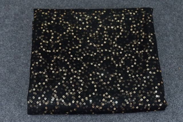 150 cm czarna siatka morelowa - złota tkanina zdobiona cekinami - sukienka do samodzielnego wykonania, welon ślubny, akcesoria, spódnica Tutu - materiał - Wianko - 16
