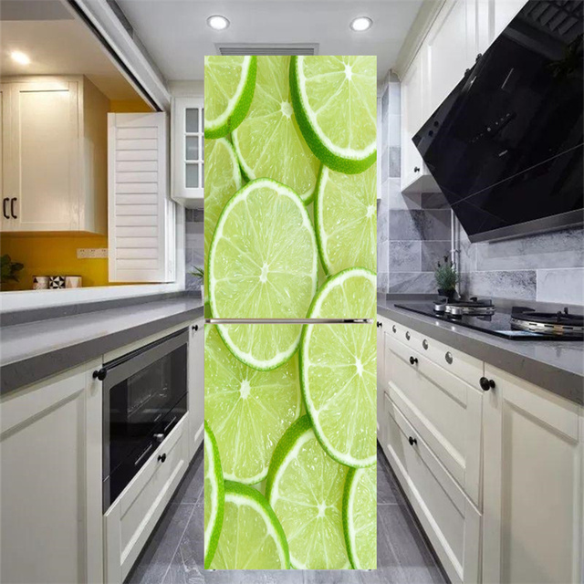 Naklejka samoprzylepna na lodówkę - kuchenne drzwi owocowe 3D tapeta - Wianko - 22