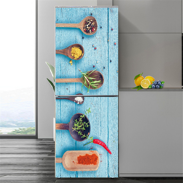 Naklejka samoprzylepna na lodówkę - kuchenne drzwi owocowe 3D tapeta - Wianko - 25