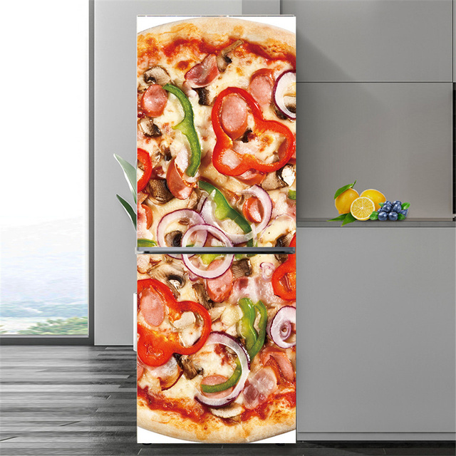 Naklejka samoprzylepna na lodówkę - kuchenne drzwi owocowe 3D tapeta - Wianko - 7