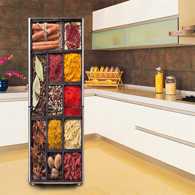 Naklejka samoprzylepna na lodówkę - kuchenne drzwi owocowe 3D tapeta - Wianko - 23