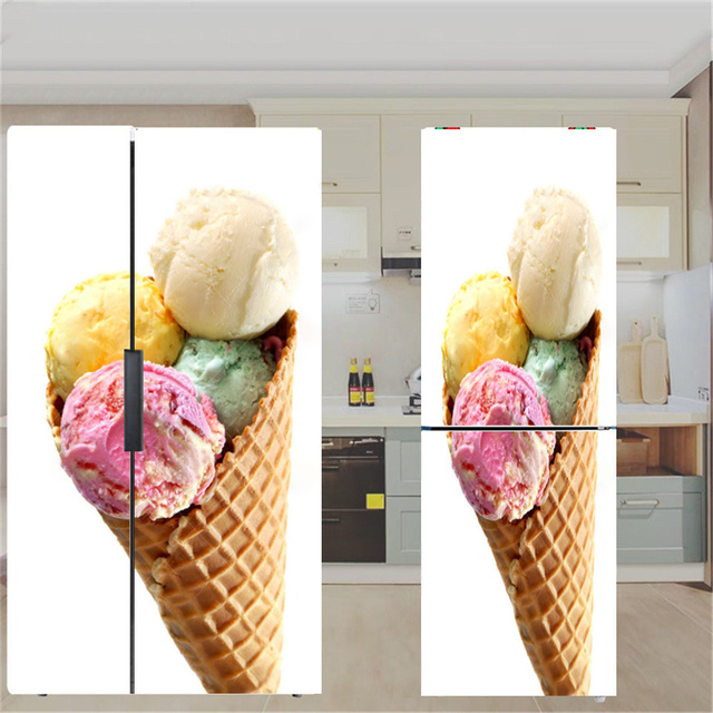 Naklejka samoprzylepna na lodówkę - kuchenne drzwi owocowe 3D tapeta - Wianko - 29
