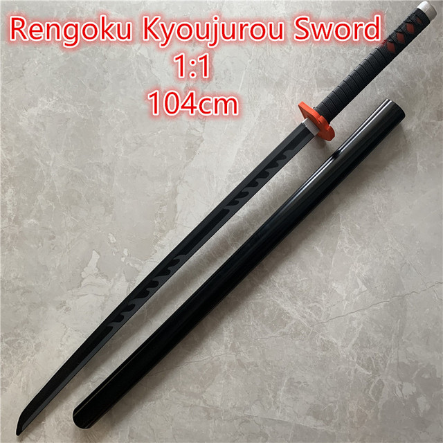 Miecz czarny-szary Rengoku Kyoujurou - 104cm - Wianko - 2