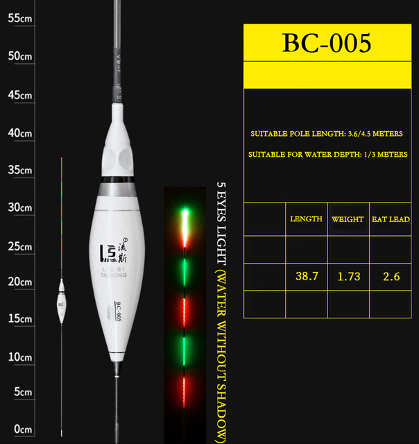 2021Nowy Spławik do Wędkowania Dużej Karpie inteligentna dioda LED elektroniczne pływaki Luminous inteligentne sum dla Tackle wysoka czułość paski Bass - Wianko - 10