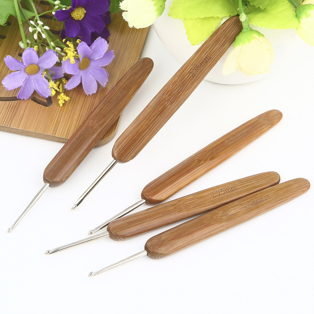 Zestaw szydełko i druty bambusowe do robienia na drutach i szydełkowania - Wianko - 3