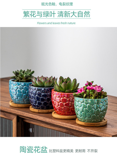 Soczysty kwiat garnek ceramiczny z galwanizacją marmurowego wzoru i kreatywną rośliną dla pulpitów i balkonów mały garnek - Wianko - 2