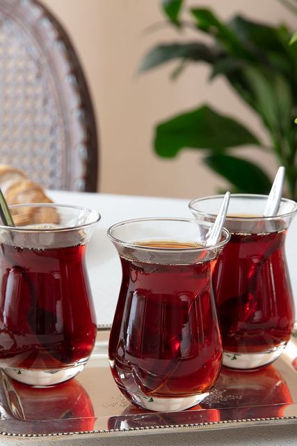 Zestaw 6 filiżanek tureckich, wysokiej jakości, o pojemności 168ml, do serwowania herbaty, dla 6 osób, szczupła talia - Wianko - 2