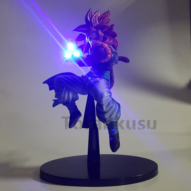 Figurka akcji Dragon Ball Z Gogeta Super Saiyan Power Up - model zabawkowy z diodami LED, inspiracja serialem Dragon Ball Super, Goku i Vegeta Fusion - Wianko - 6
