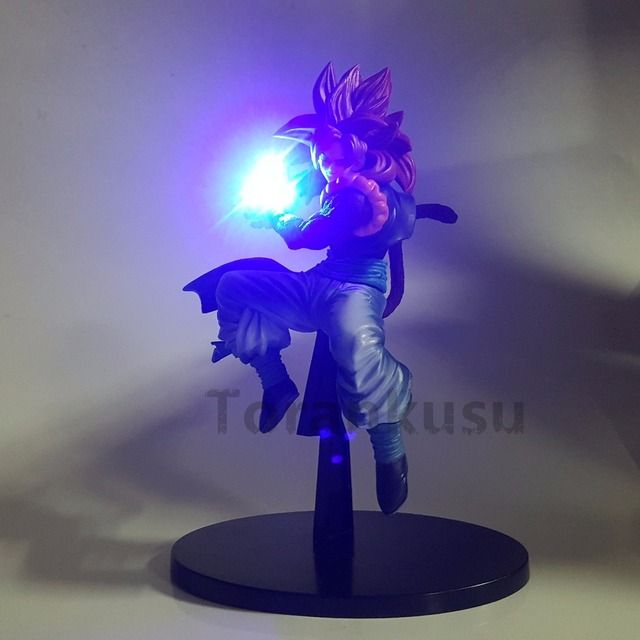 Figurka akcji Dragon Ball Z Gogeta Super Saiyan Power Up - model zabawkowy z diodami LED, inspiracja serialem Dragon Ball Super, Goku i Vegeta Fusion - Wianko - 1