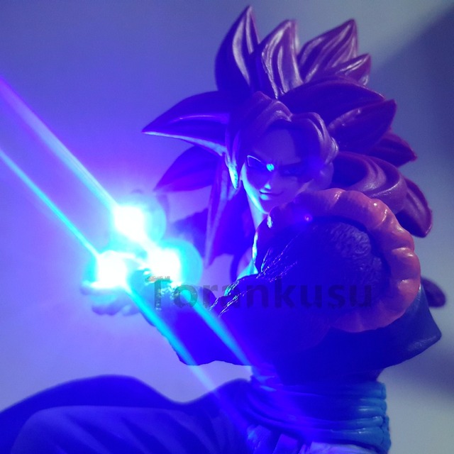 Figurka akcji Dragon Ball Z Gogeta Super Saiyan Power Up - model zabawkowy z diodami LED, inspiracja serialem Dragon Ball Super, Goku i Vegeta Fusion - Wianko - 7