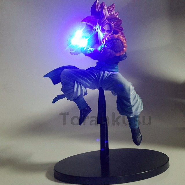 Figurka akcji Dragon Ball Z Gogeta Super Saiyan Power Up - model zabawkowy z diodami LED, inspiracja serialem Dragon Ball Super, Goku i Vegeta Fusion - Wianko - 5