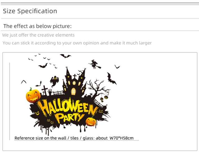 Naklejki ścienne [SHIJUEHEZI] Halloween zamek nietoperzy DIY dla dzieci - restauracja, przedszkole - dekoracja wnętrz - Wianko - 1