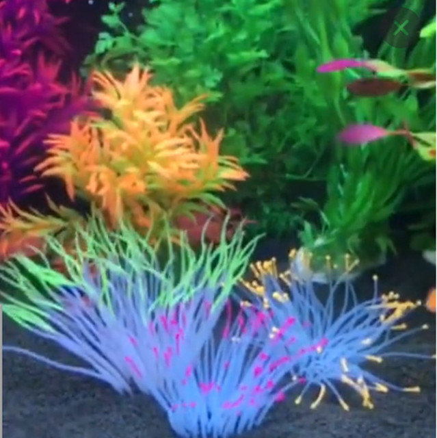 Podwodna dekoracja akwarium - świecące sztuczne koralowe liście w ciemności Cora - Wianko - 4