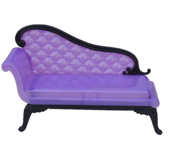 Fioletowa Sofa kanapa dla lalek Barbie - mebel 1/6 do domku dla dzieci prezenty bożonarodzeniowe - Wianko - 1