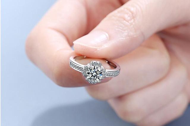 Regulowane pierścienie z wykwintnego srebra 925 w kształcie kwiatu z cyrkonią dla kobiet - biżuteria ślubna, zaręczynowa, prezent - Wianko - 6