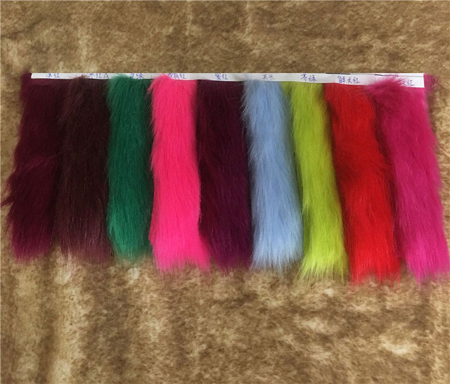 Futro sztuczne lisa - 40 kolorów, długość włosa 3CM, pluszowa tkanina - Wianko - 14