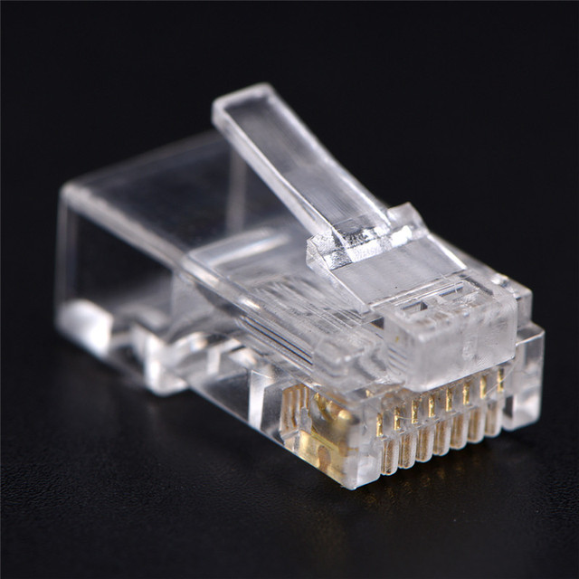 Przejściówka Crystal Network RJ45 CAT5/CAT5e/CAT6, 50 sztuk, 8P8C - Wianko - 3