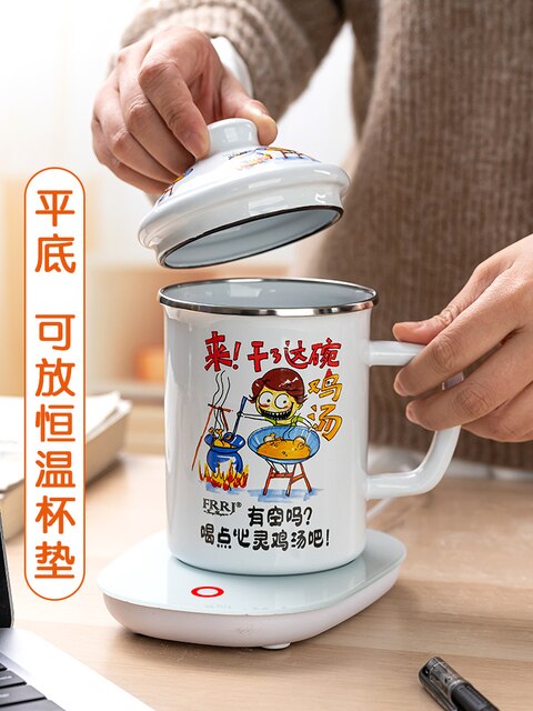 Emaliowana filiżanka kubek chińskiego kreskówkowego wzoru do napojów - Wianko - 3