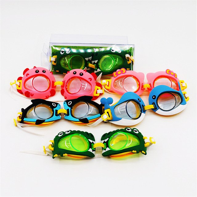 Okulary pływackie dla dzieci Cartoon - basenowa rozrywka z gumką i słodkimi wzorami - Wianko - 1