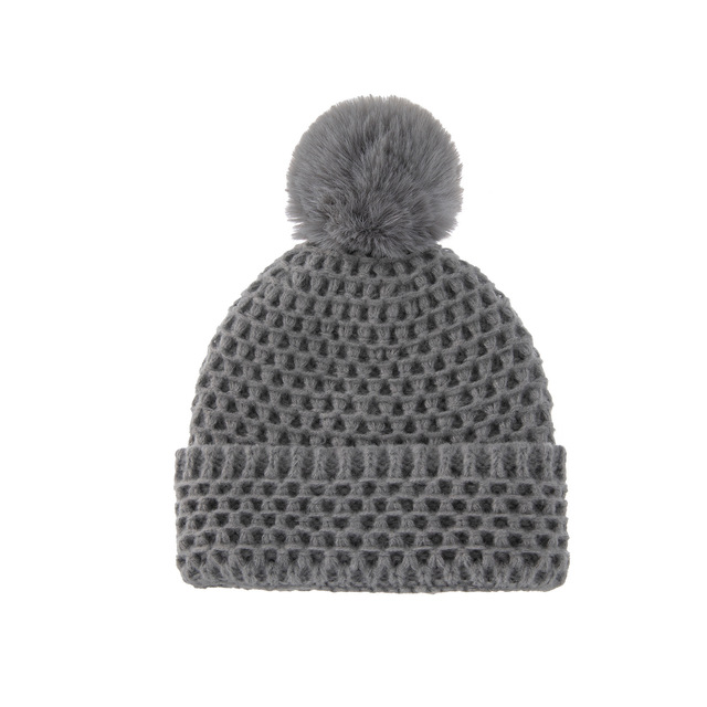 Zimowe dzianinowe czapki dla dzieci - dziewczynki i chłopców (21x21 cm) - ciepłe i miękkie na co dzień - Wianko - 4