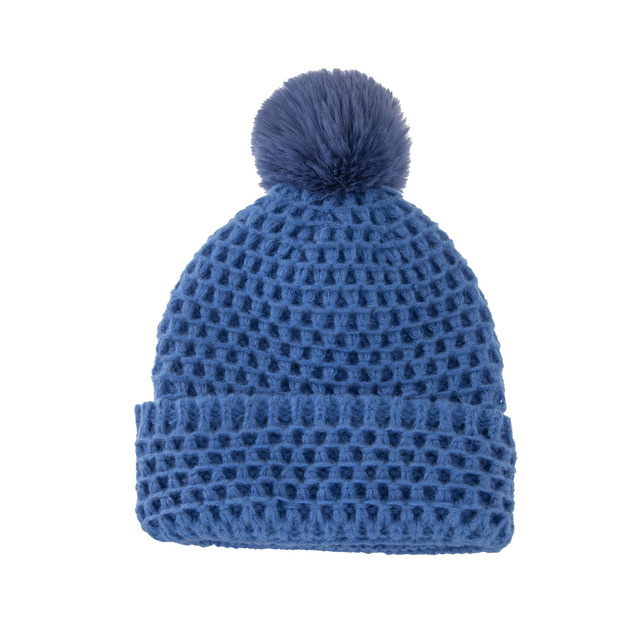 Zimowe dzianinowe czapki dla dzieci - dziewczynki i chłopców (21x21 cm) - ciepłe i miękkie na co dzień - Wianko - 24
