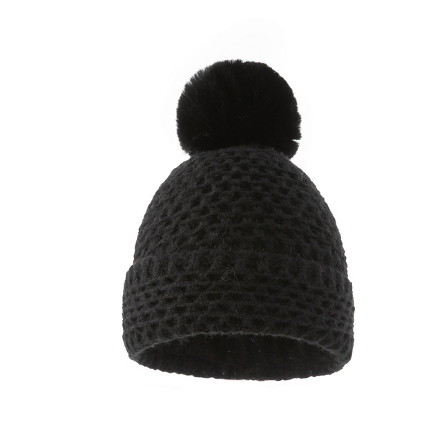 Zimowe dzianinowe czapki dla dzieci - dziewczynki i chłopców (21x21 cm) - ciepłe i miękkie na co dzień - Wianko - 19