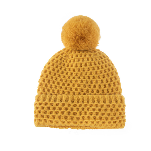 Zimowe dzianinowe czapki dla dzieci - dziewczynki i chłopców (21x21 cm) - ciepłe i miękkie na co dzień - Wianko - 16